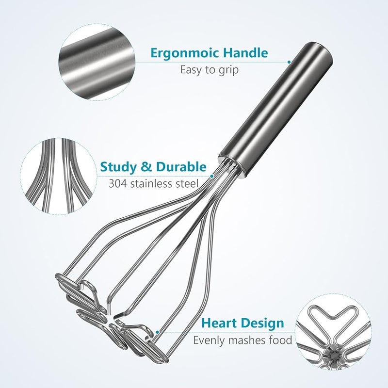 Stainless Steel Potato Masher Avocado Masher With Ergonomic Handle Kitchen Tool - Image 3